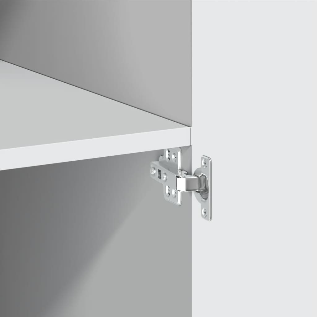 opbevaringsskab 80x42,5x225 cm konstrueret træ hvid