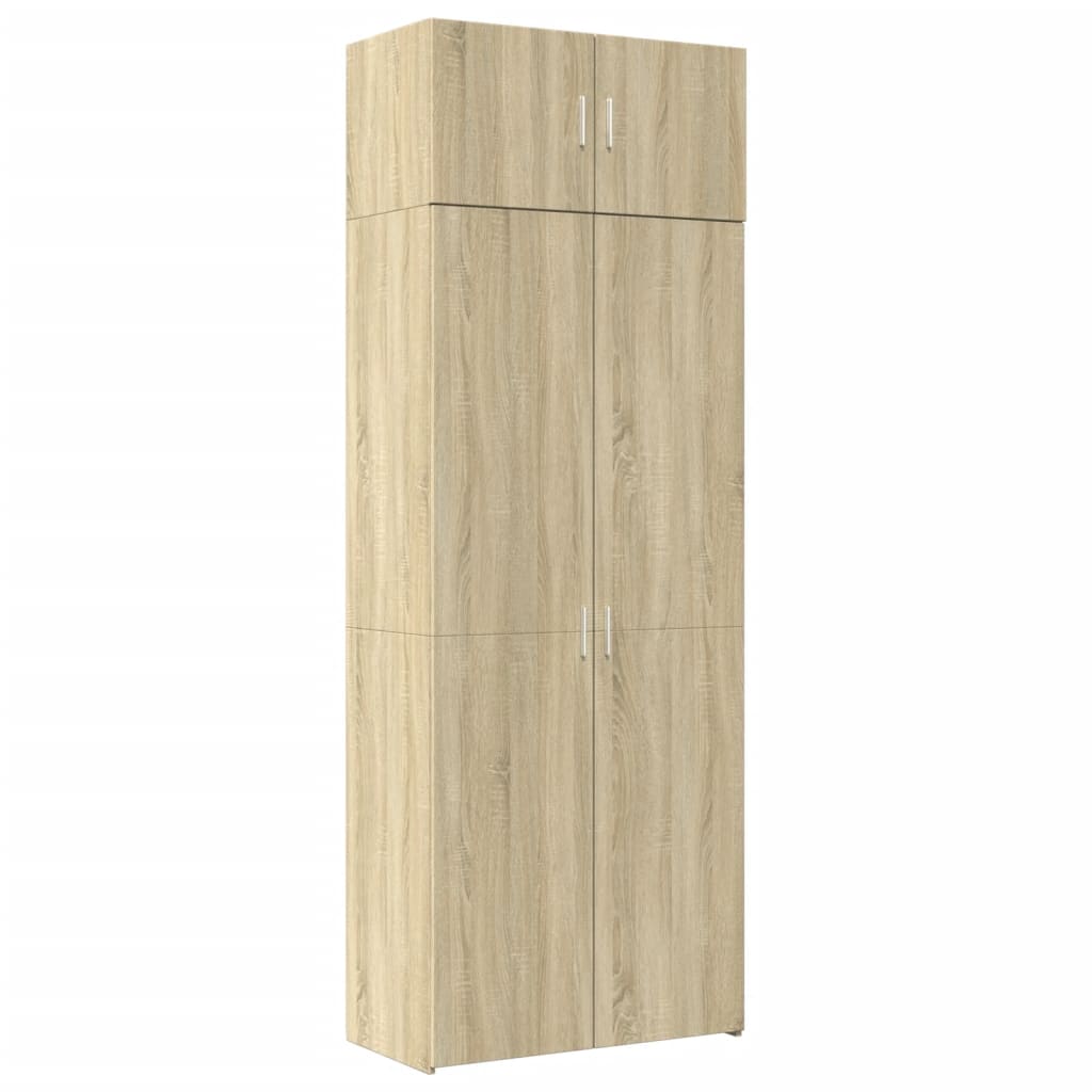 skab 80x42,5x225 cm konstrueret træ sonoma-eg