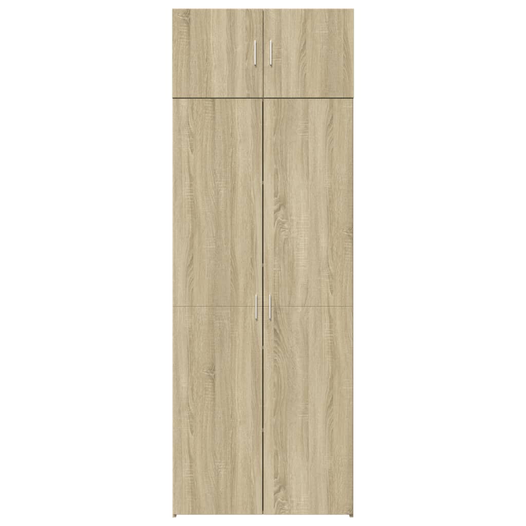 skab 80x42,5x225 cm konstrueret træ sonoma-eg