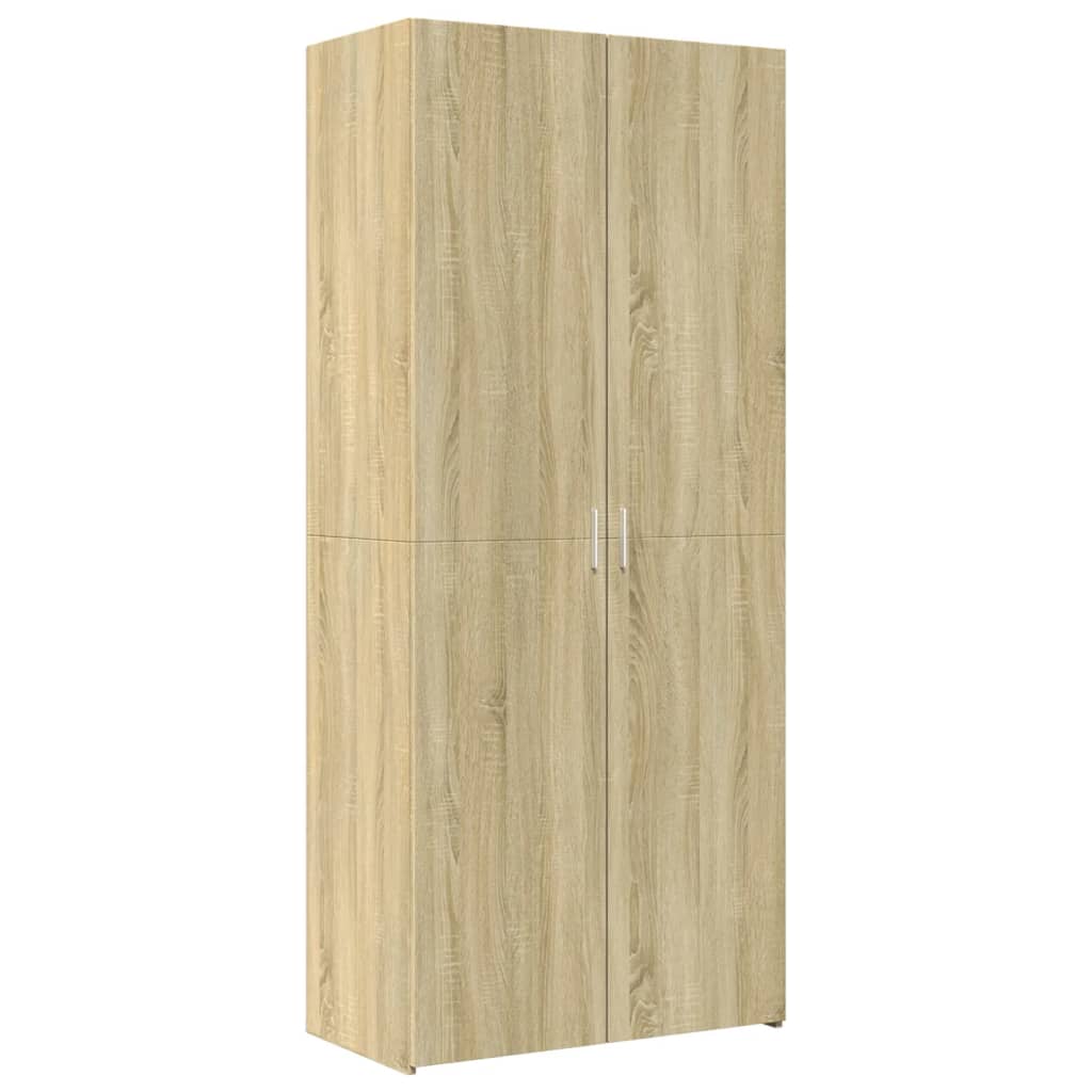 skab 80x42,5x225 cm konstrueret træ sonoma-eg