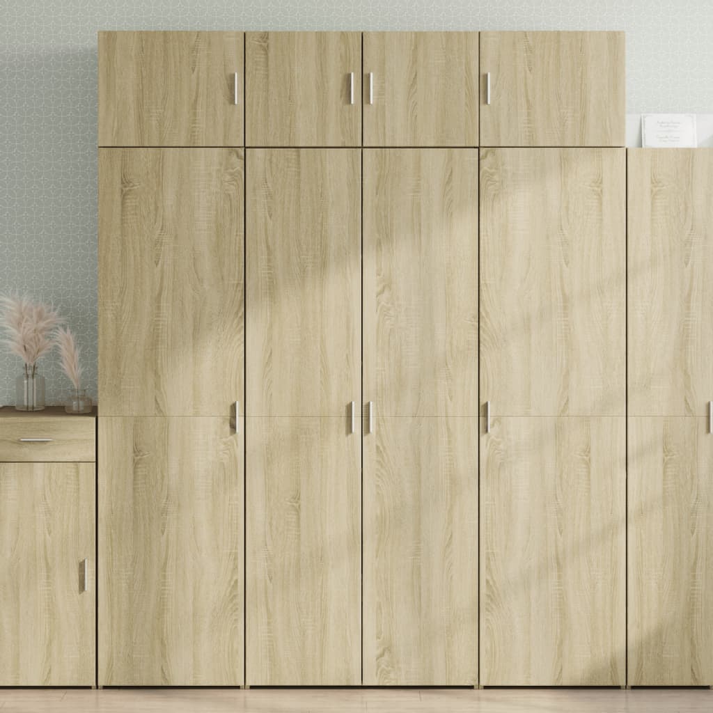 skab 80x42,5x225 cm konstrueret træ sonoma-eg