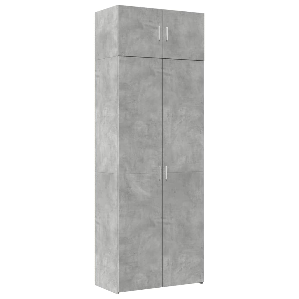 skab 80x42,5x225 cm konstrueret træ betongrå