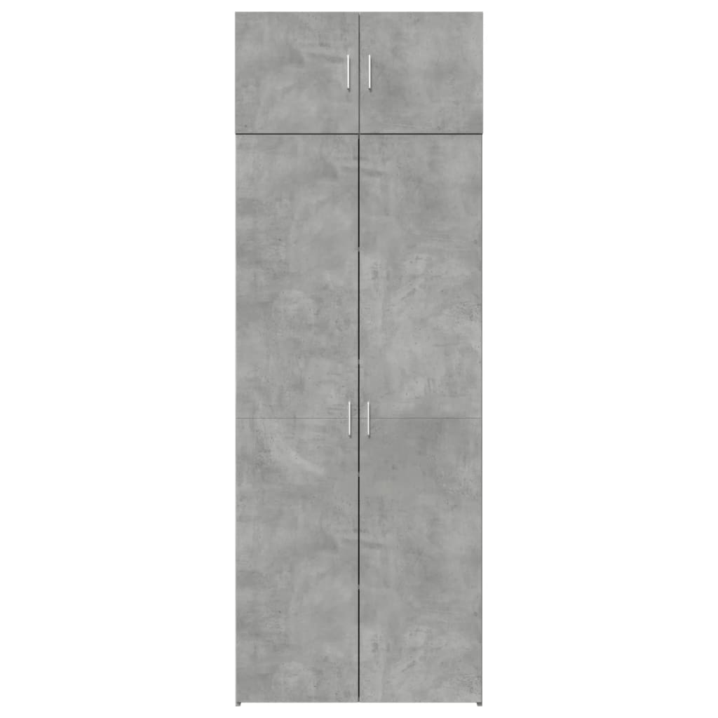 skab 80x42,5x225 cm konstrueret træ betongrå