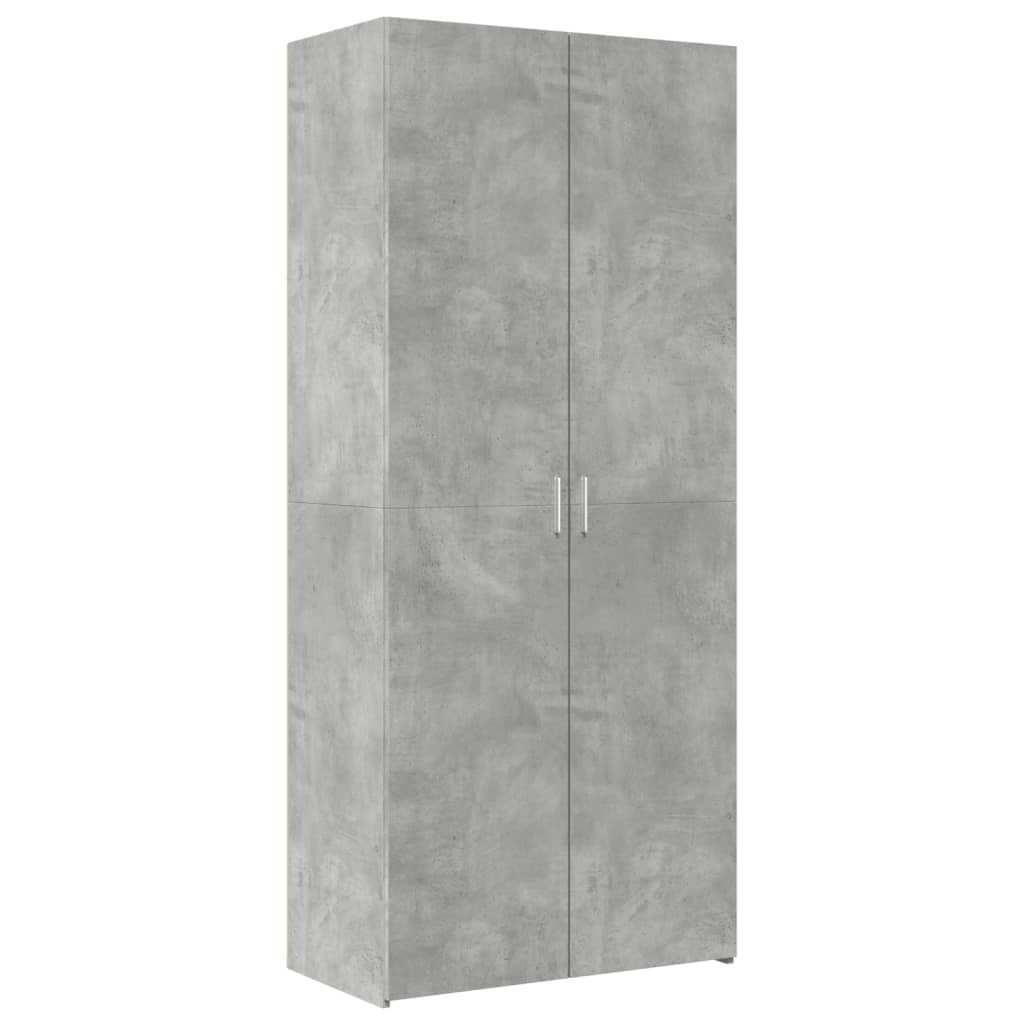 skab 80x42,5x225 cm konstrueret træ betongrå