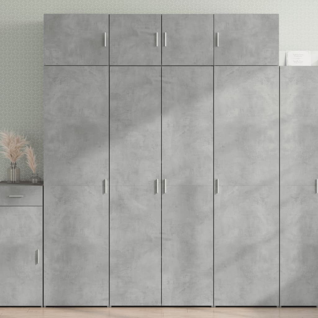 skab 80x42,5x225 cm konstrueret træ betongrå