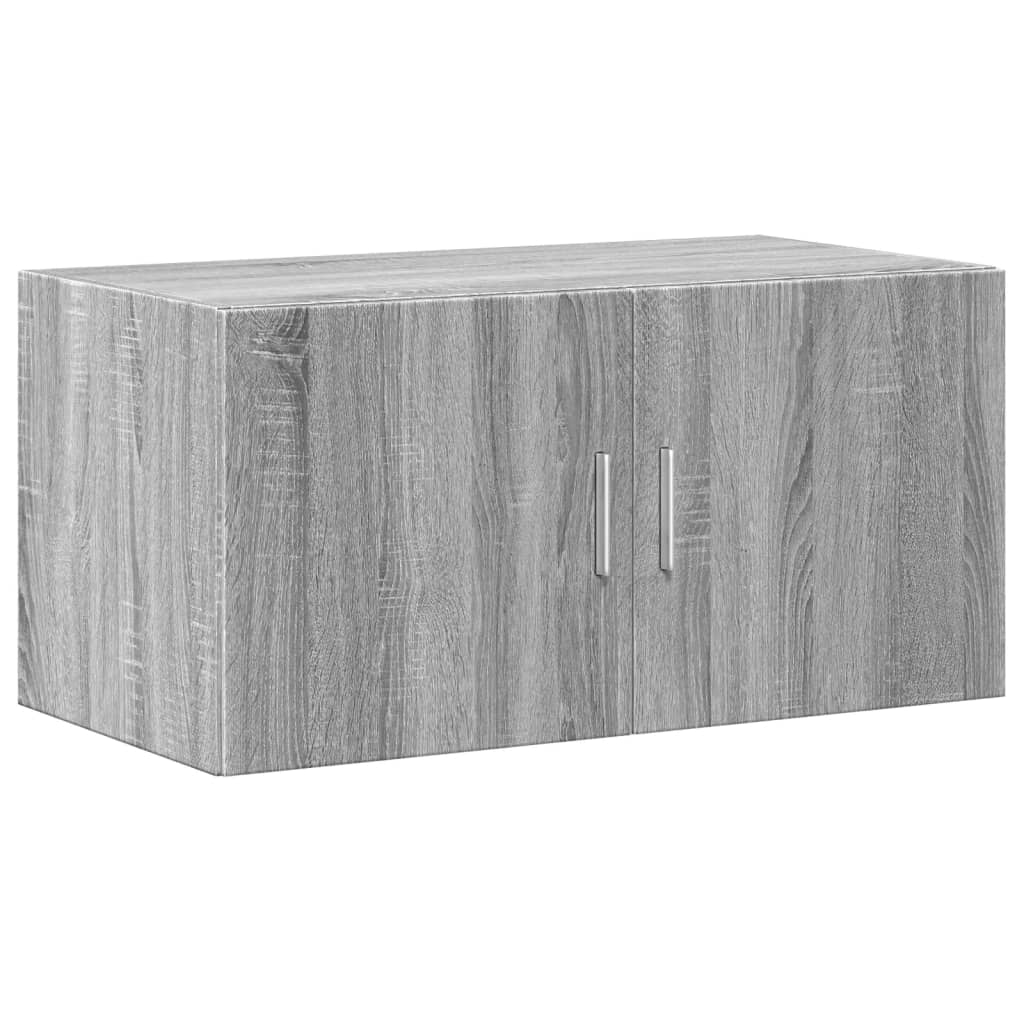 skab 80x42,5x225 cm konstrueret træ grå sonoma-eg