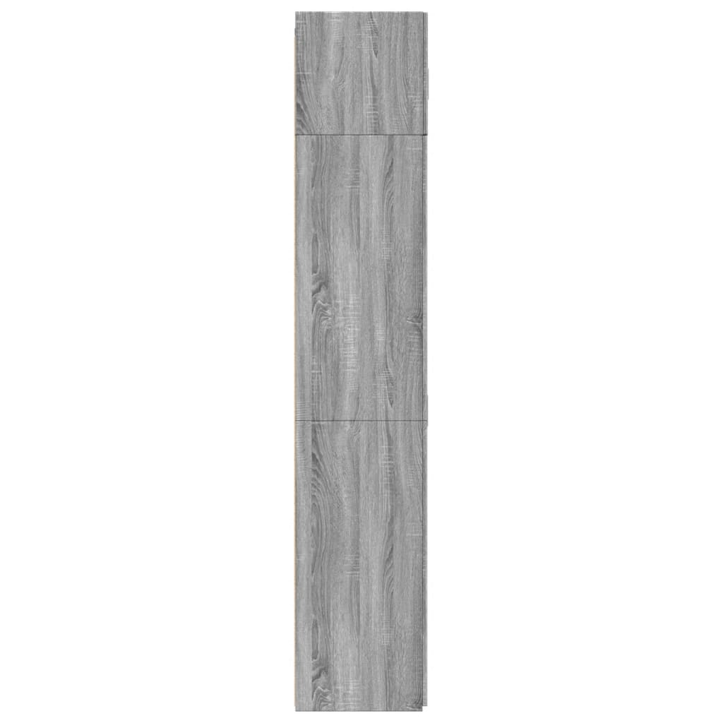 skab 80x42,5x225 cm konstrueret træ grå sonoma-eg