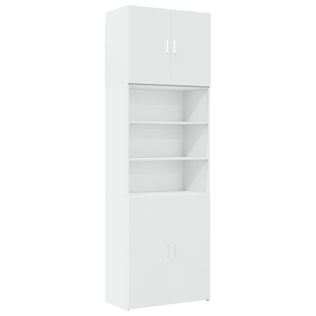 skab 80x42,5x249 cm konstrueret træ hvid
