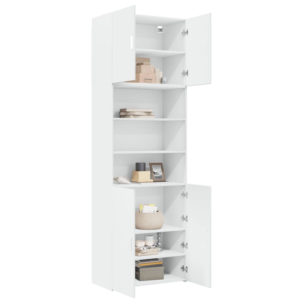 skab 80x42,5x249 cm konstrueret træ hvid