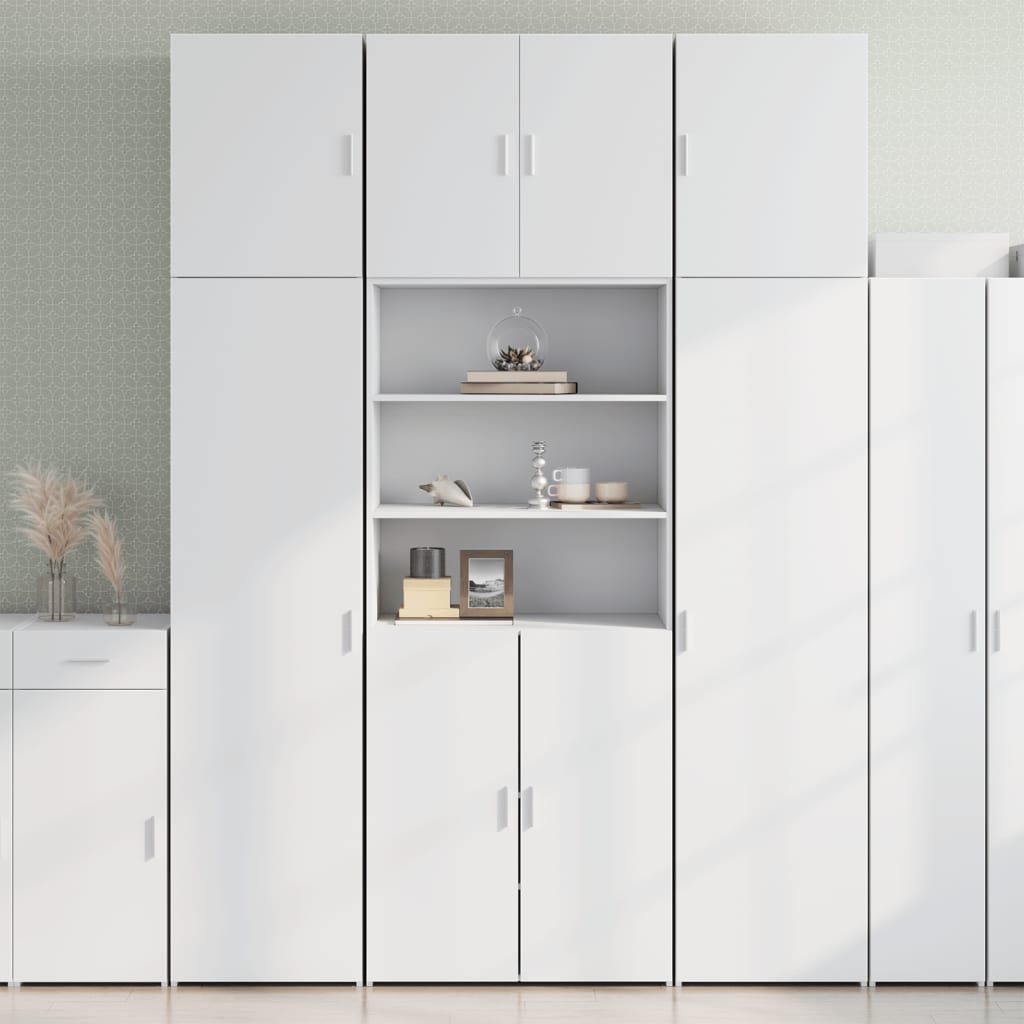 skab 80x42,5x249 cm konstrueret træ hvid