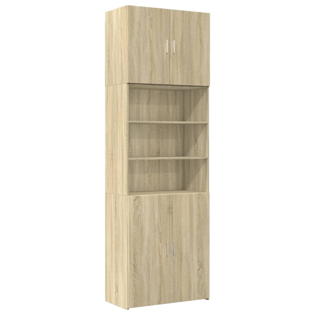 skab 80x42,5x249 cm konstrueret træ sonoma-eg
