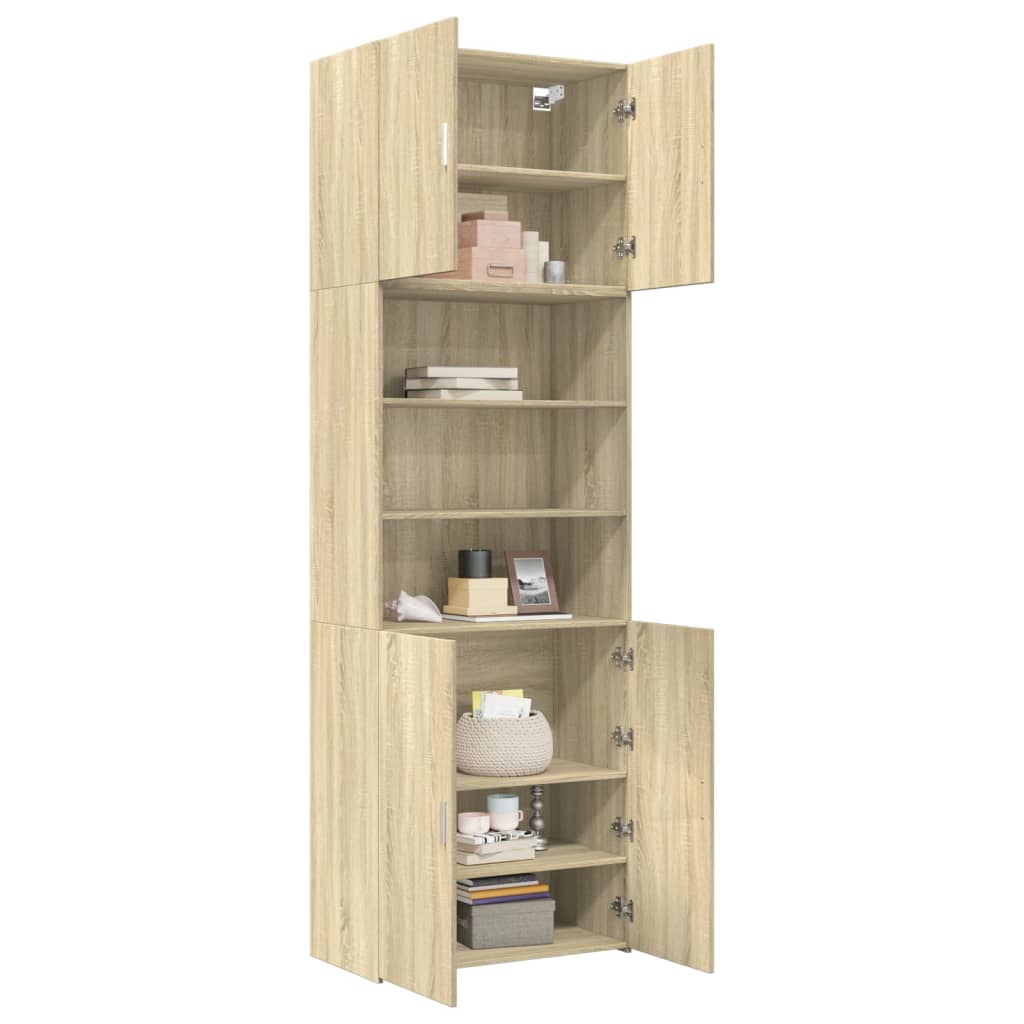 skab 80x42,5x249 cm konstrueret træ sonoma-eg