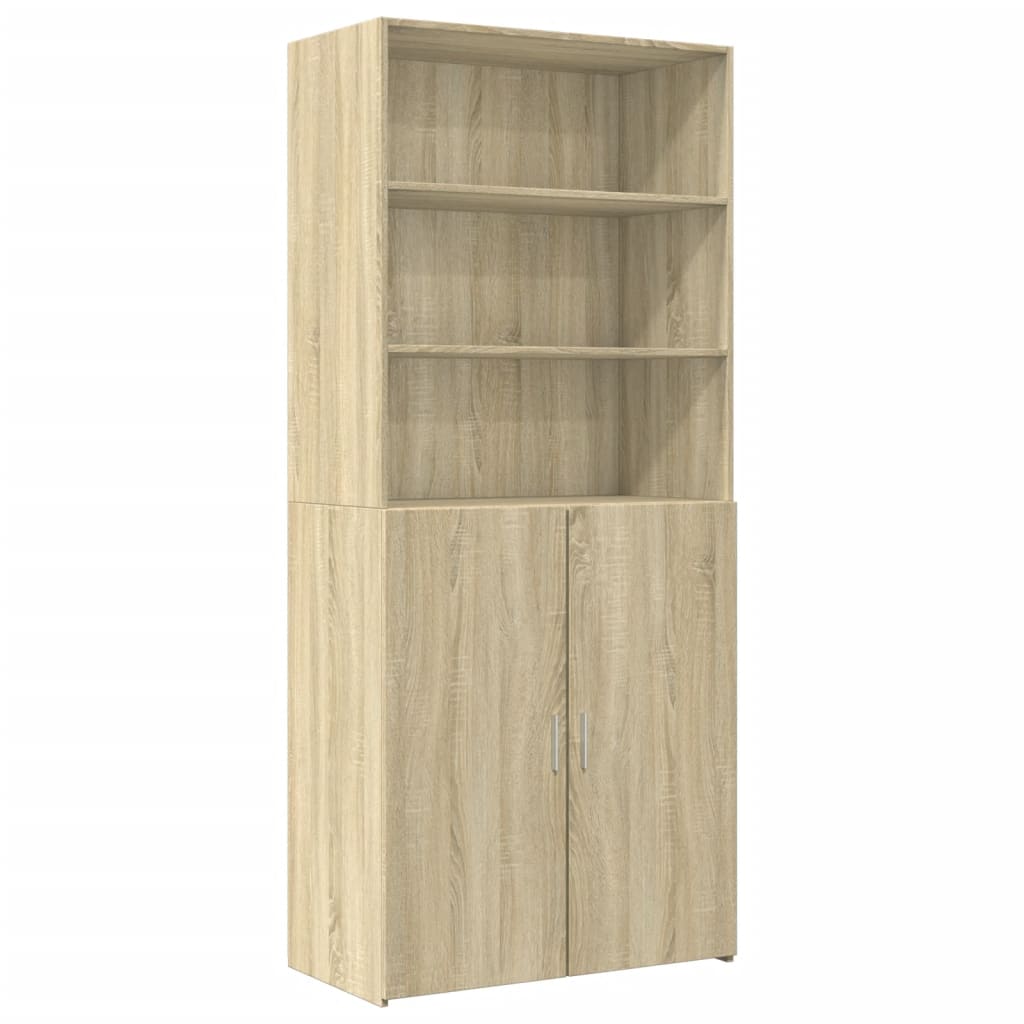 skab 80x42,5x249 cm konstrueret træ sonoma-eg