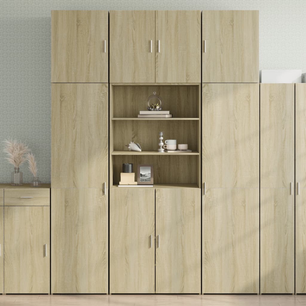 skab 80x42,5x249 cm konstrueret træ sonoma-eg