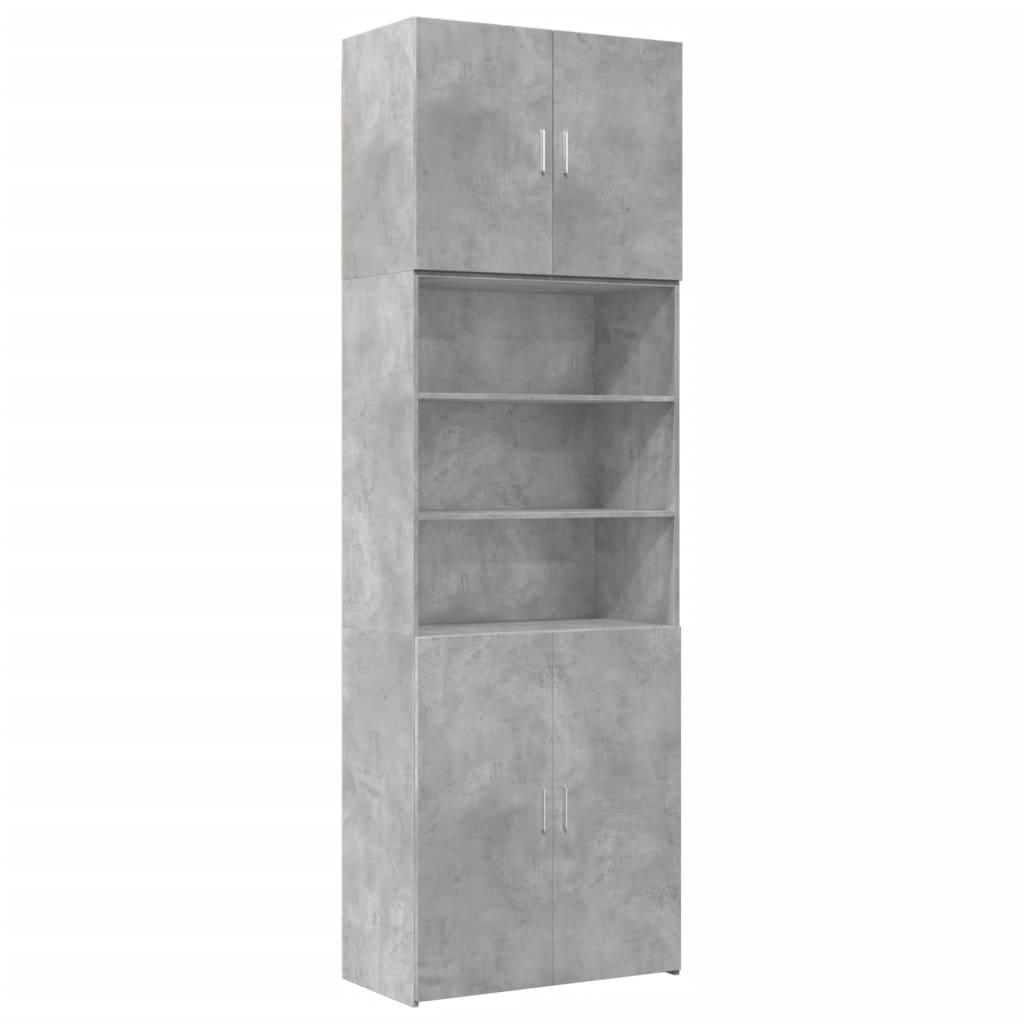skab 80x42,5x249 cm konstrueret træ betongrå