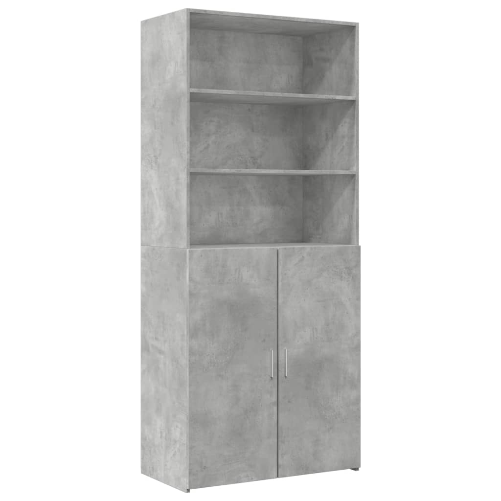 skab 80x42,5x249 cm konstrueret træ betongrå