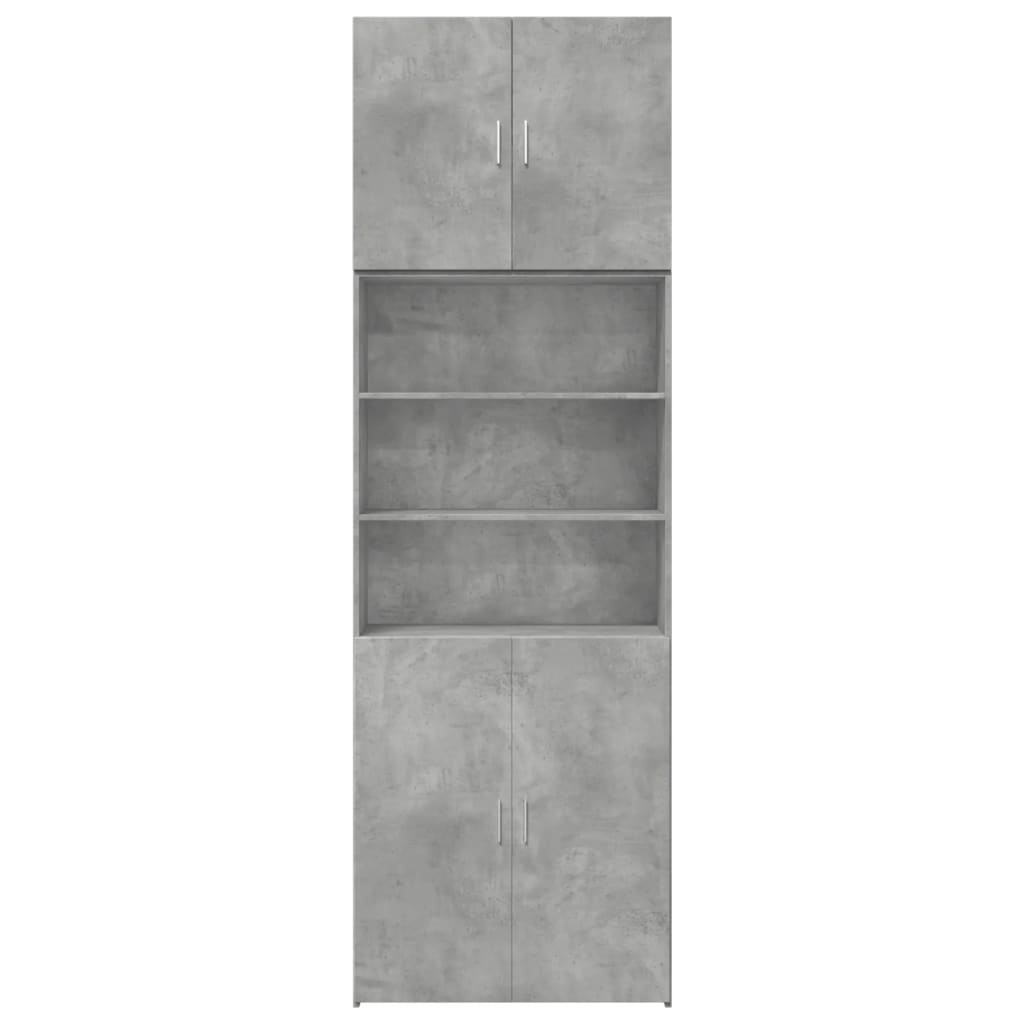 skab 80x42,5x249 cm konstrueret træ betongrå