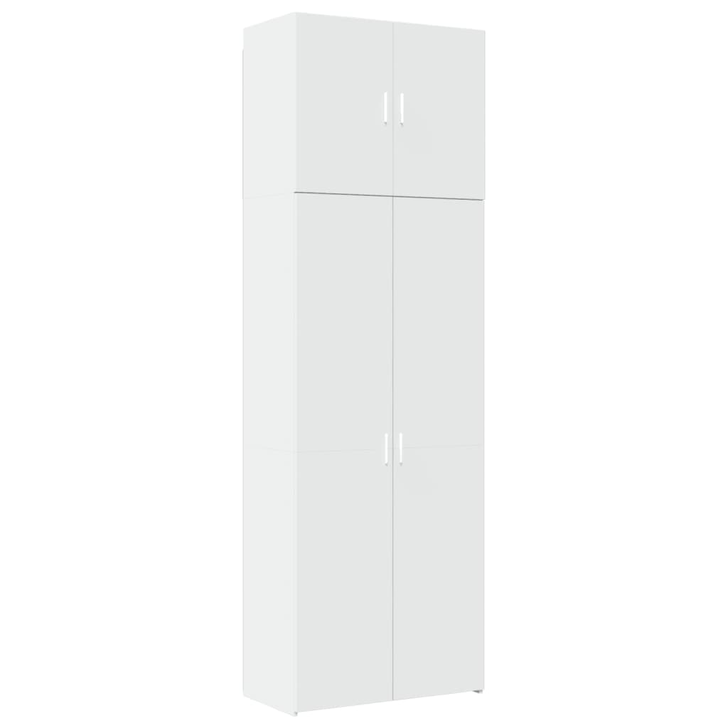 skab 80x42,5x249 cm konstrueret træ hvid