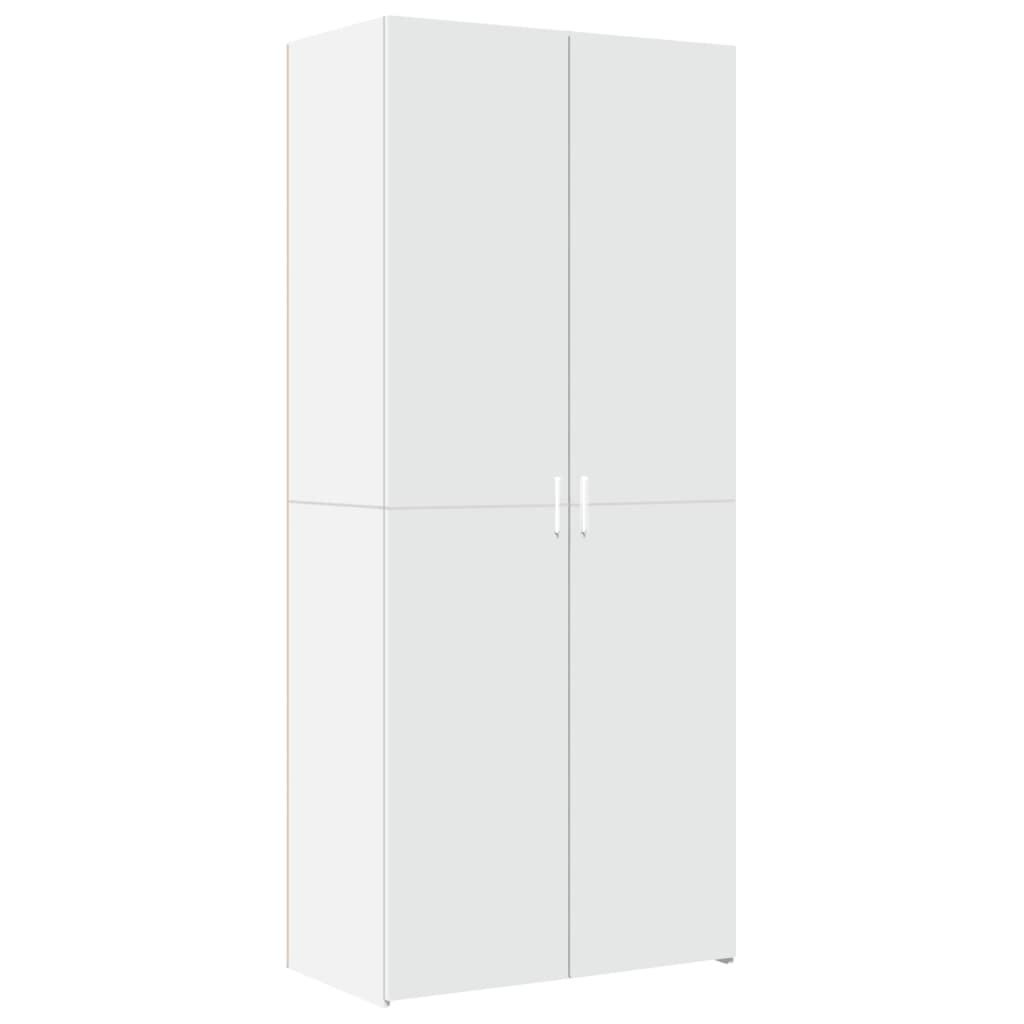 skab 80x42,5x249 cm konstrueret træ hvid