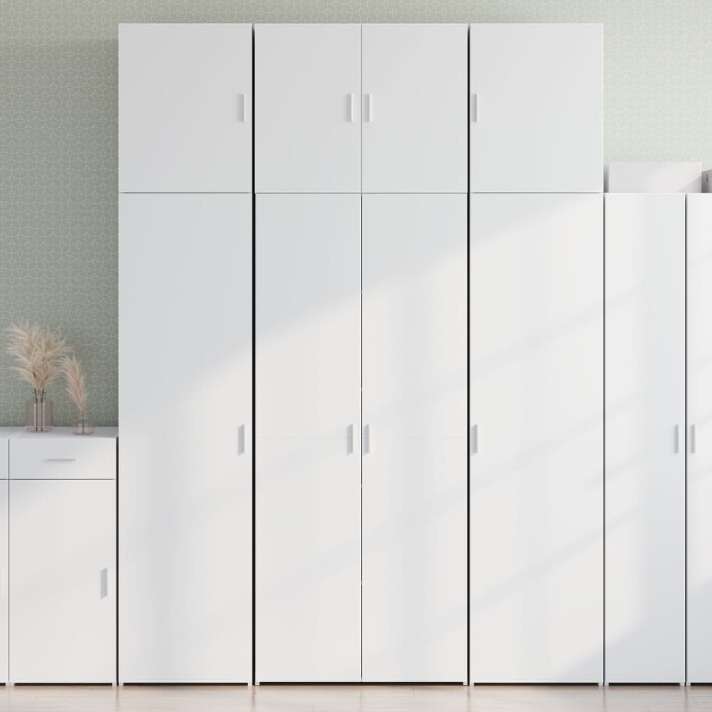skab 80x42,5x249 cm konstrueret træ hvid