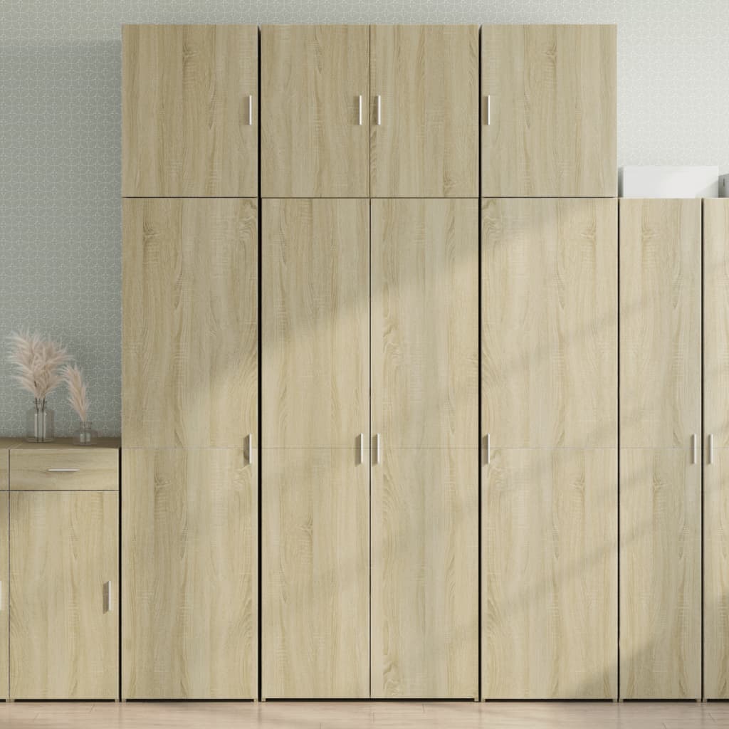 skab 80x42,5x249 cm konstrueret træ sonoma-eg