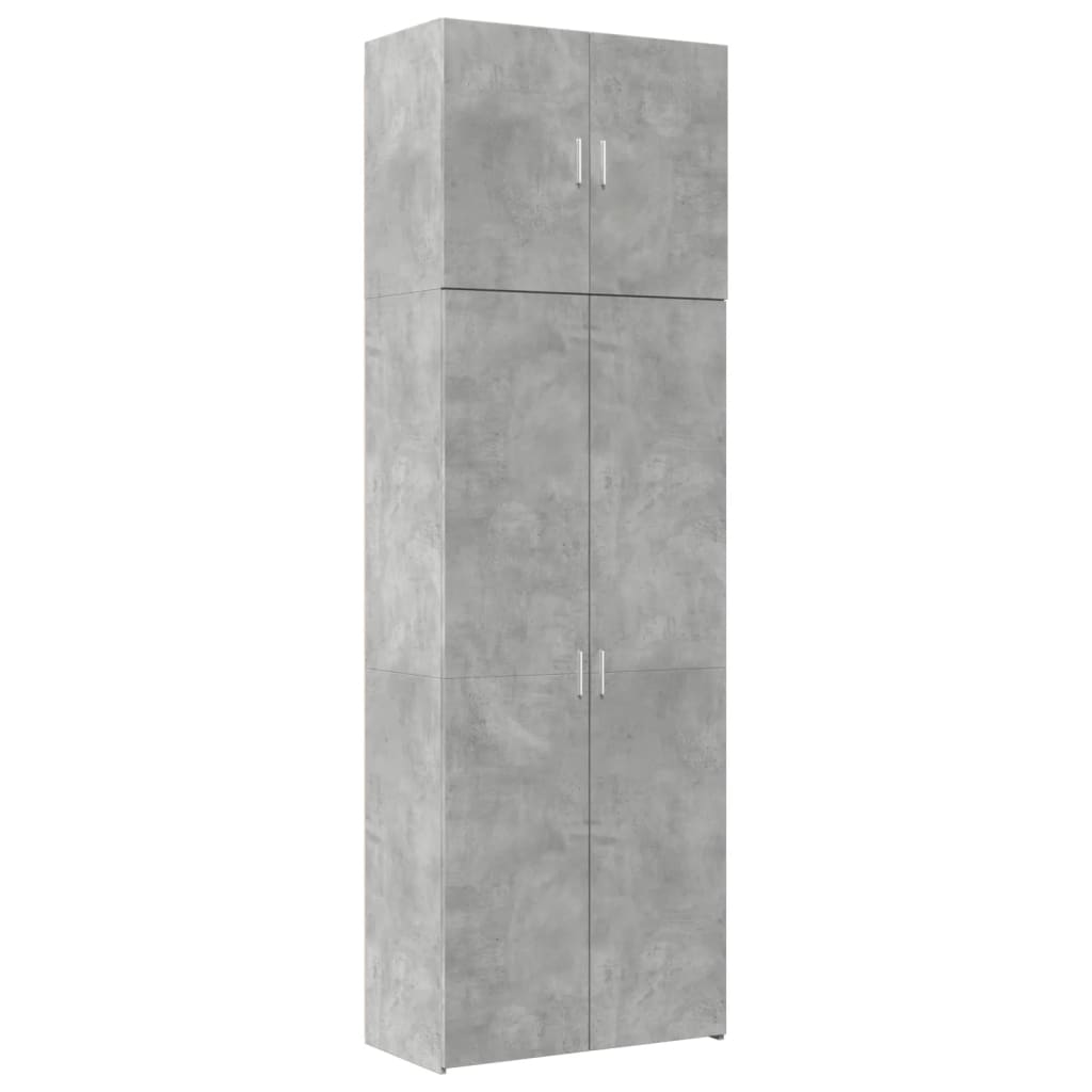 skab 80x42,5x249 cm konstrueret træ betongrå