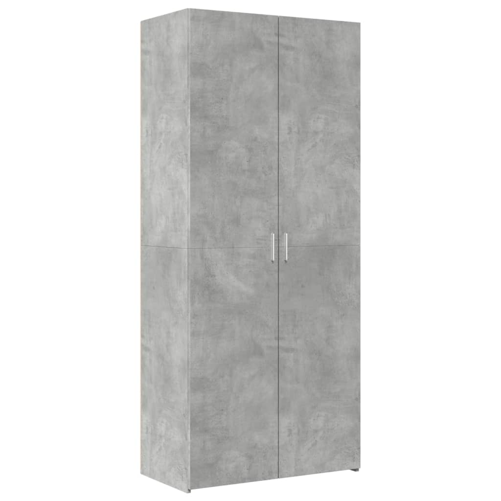 skab 80x42,5x249 cm konstrueret træ betongrå