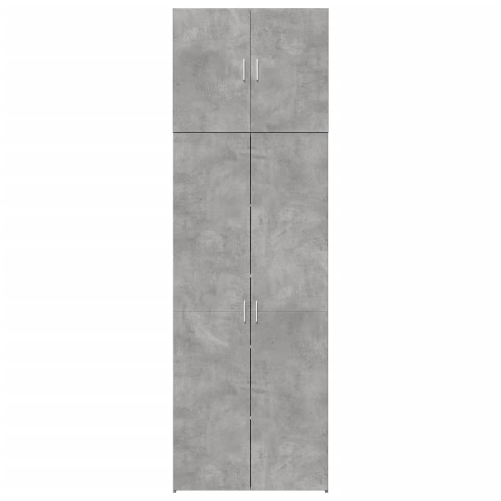 skab 80x42,5x249 cm konstrueret træ betongrå
