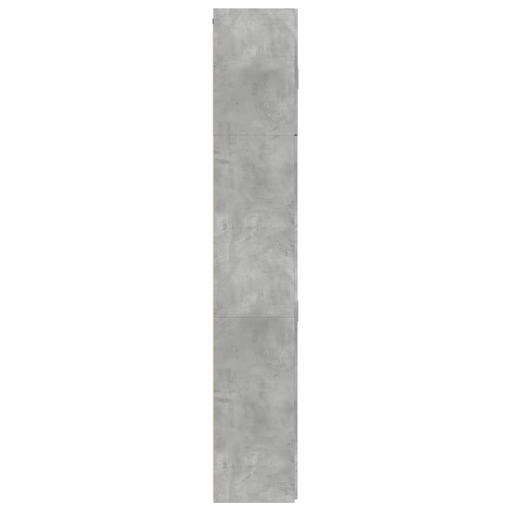 skab 80x42,5x249 cm konstrueret træ betongrå