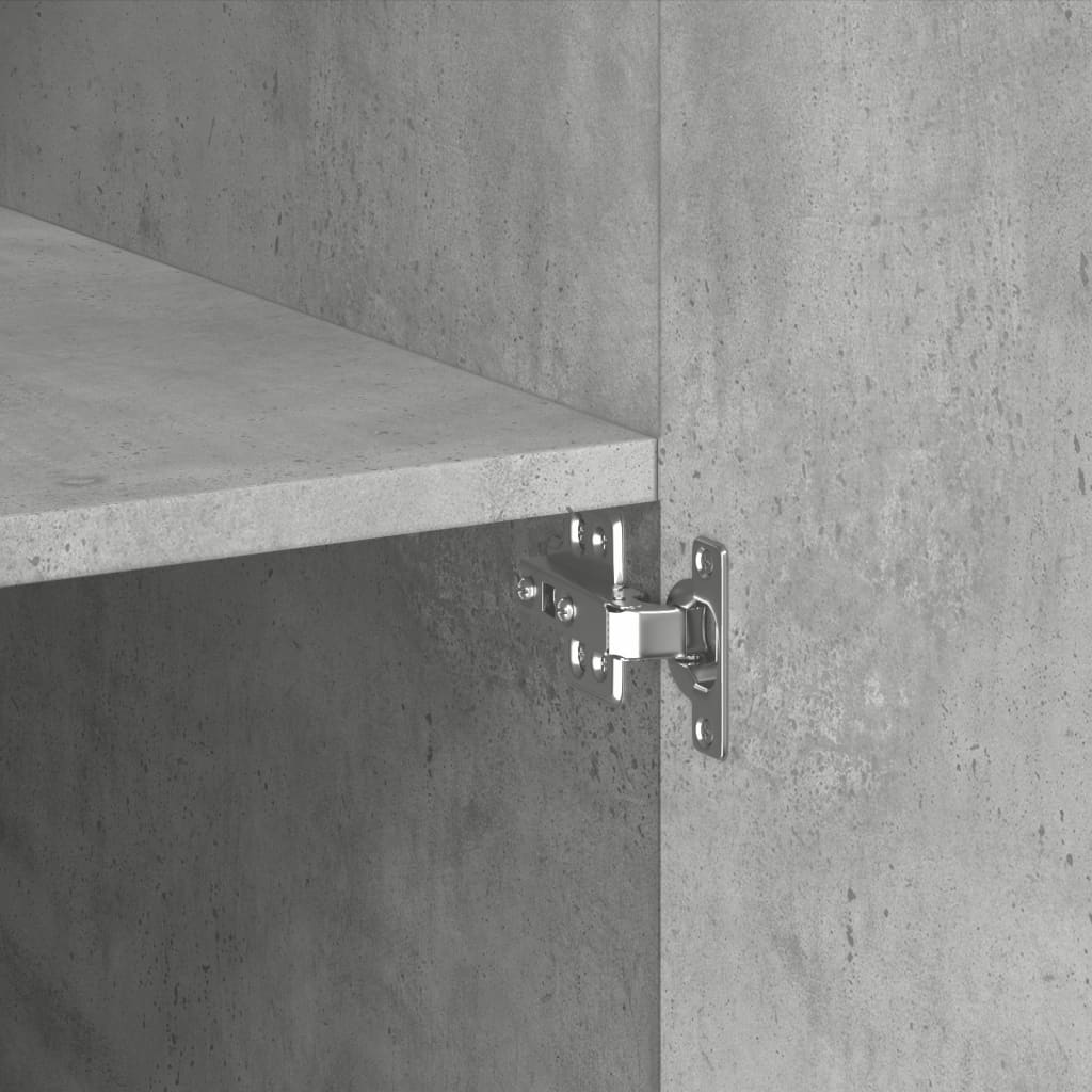 skab 80x42,5x249 cm konstrueret træ betongrå