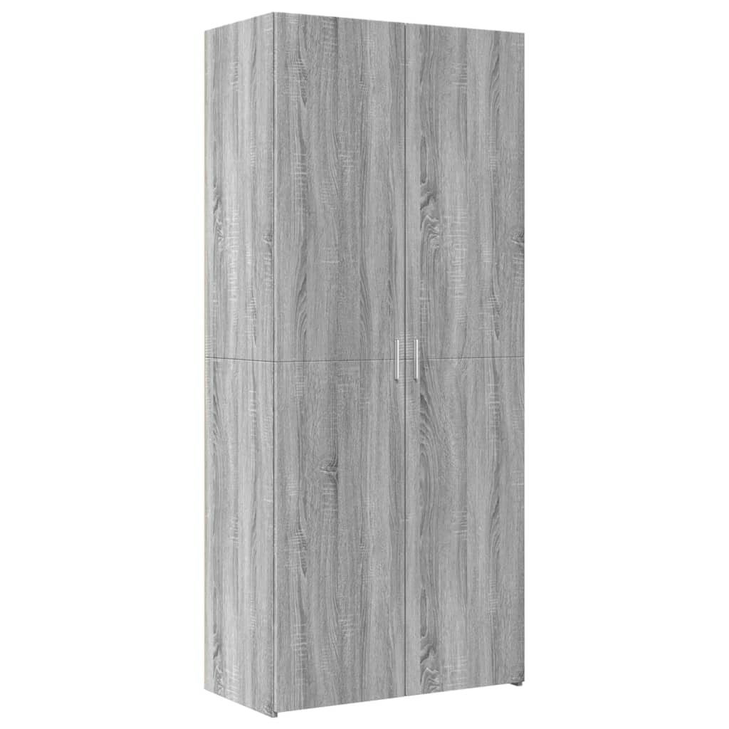 skab 80x42,5x249 cm konstrueret træ grå sonoma-eg
