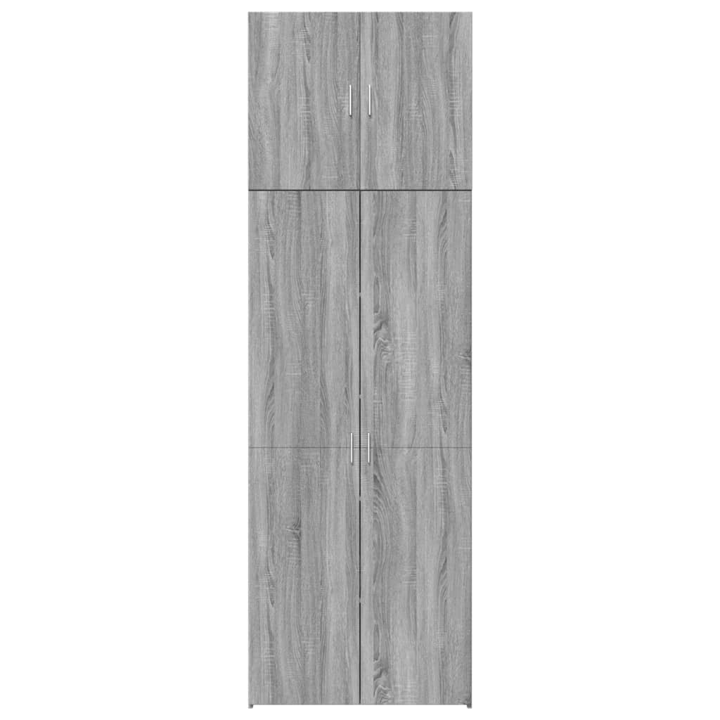 skab 80x42,5x249 cm konstrueret træ grå sonoma-eg