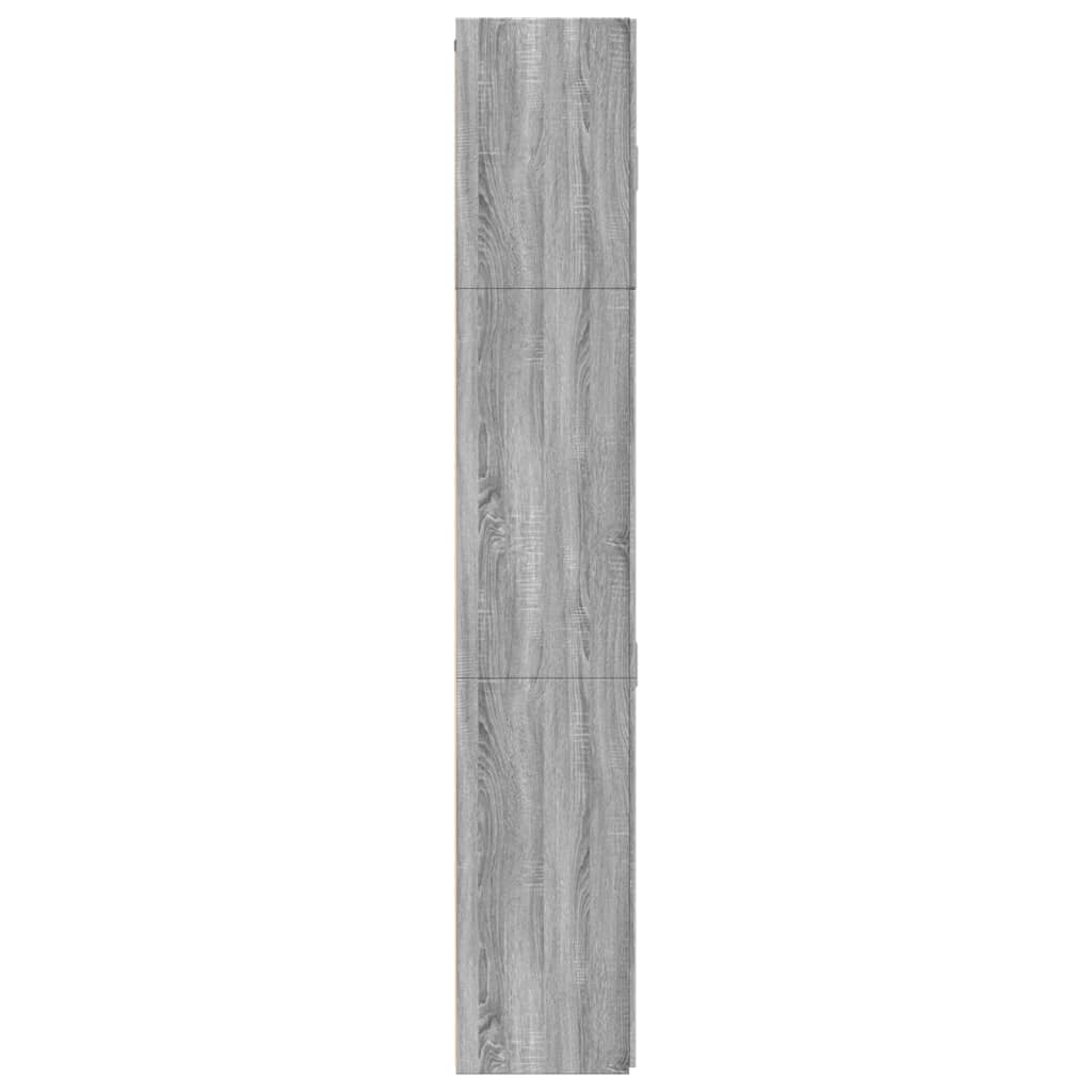 skab 80x42,5x249 cm konstrueret træ grå sonoma-eg