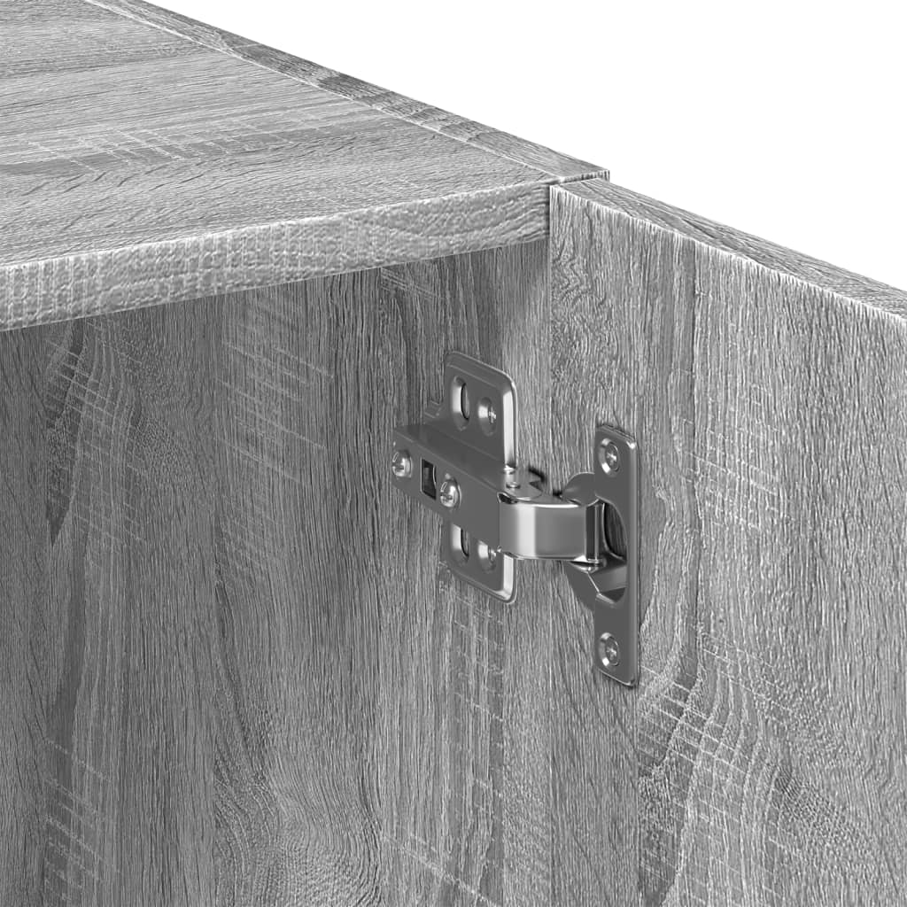 skab 80x42,5x249 cm konstrueret træ grå sonoma-eg