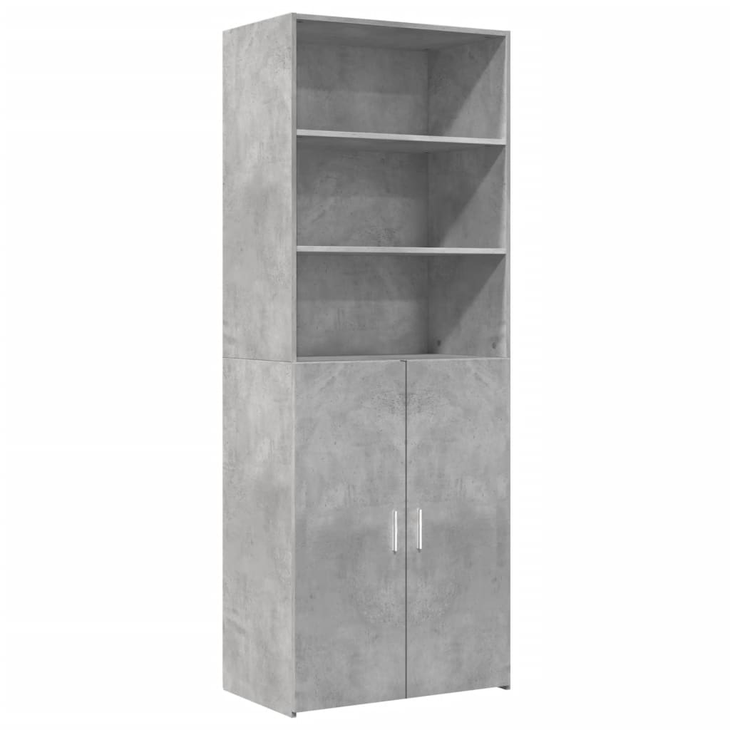 skab 70x42,5x185 cm konstrueret træ betongrå
