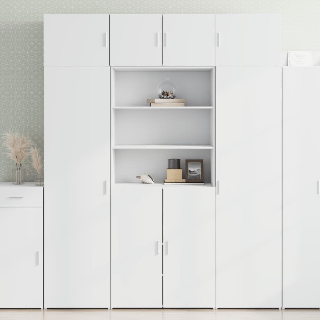 skab 80x42,5x185 cm konstrueret træ hvid