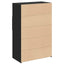 reol 80x42,5x124 cm konstrueret træ sort