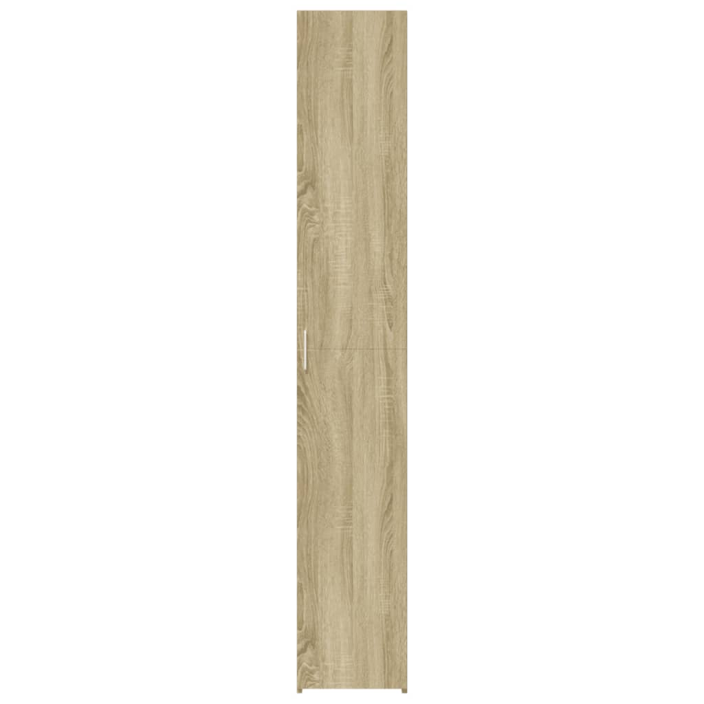 reol 30x42,5x185 cm konstrueret træ sonoma-eg