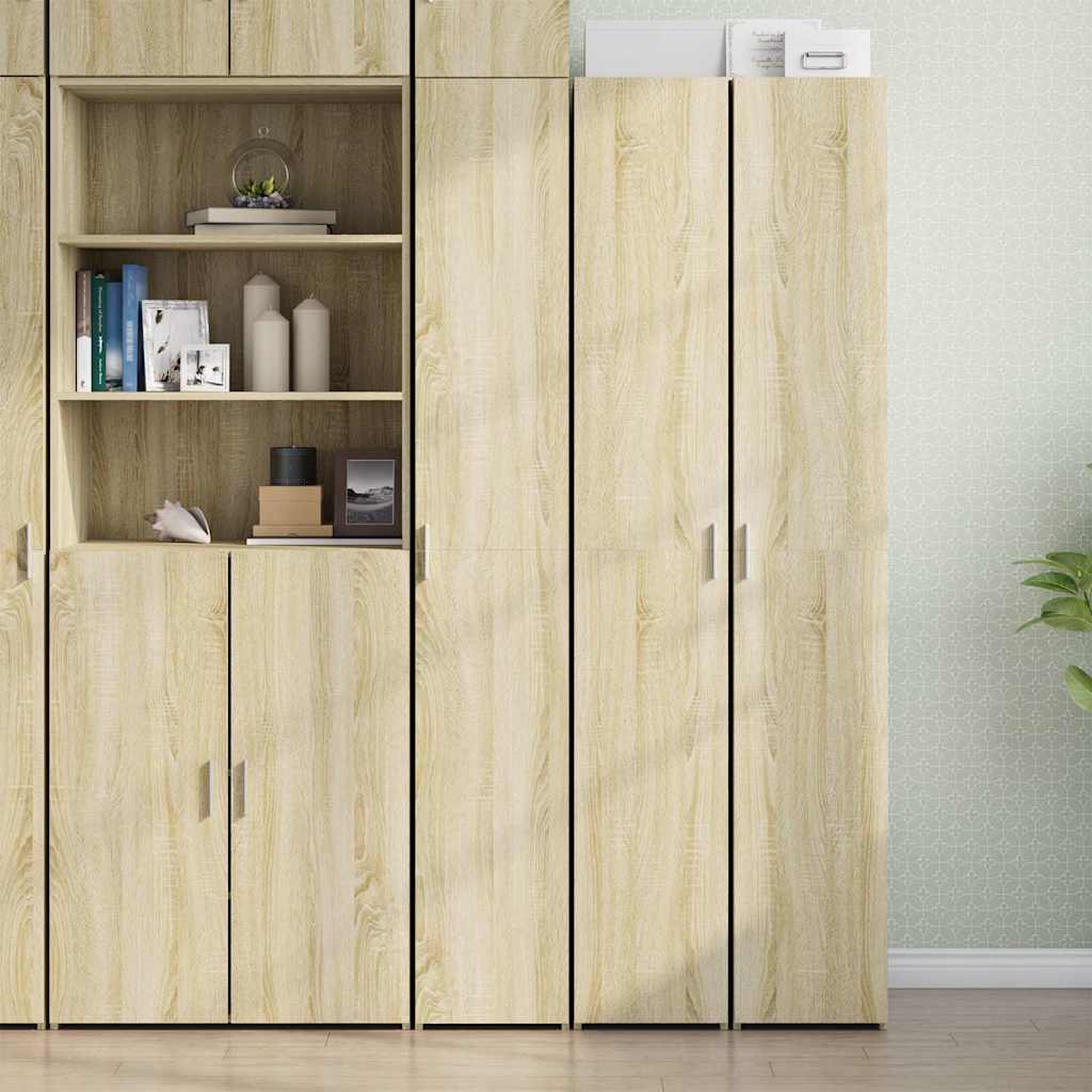 reol 30x42,5x185 cm konstrueret træ sonoma-eg