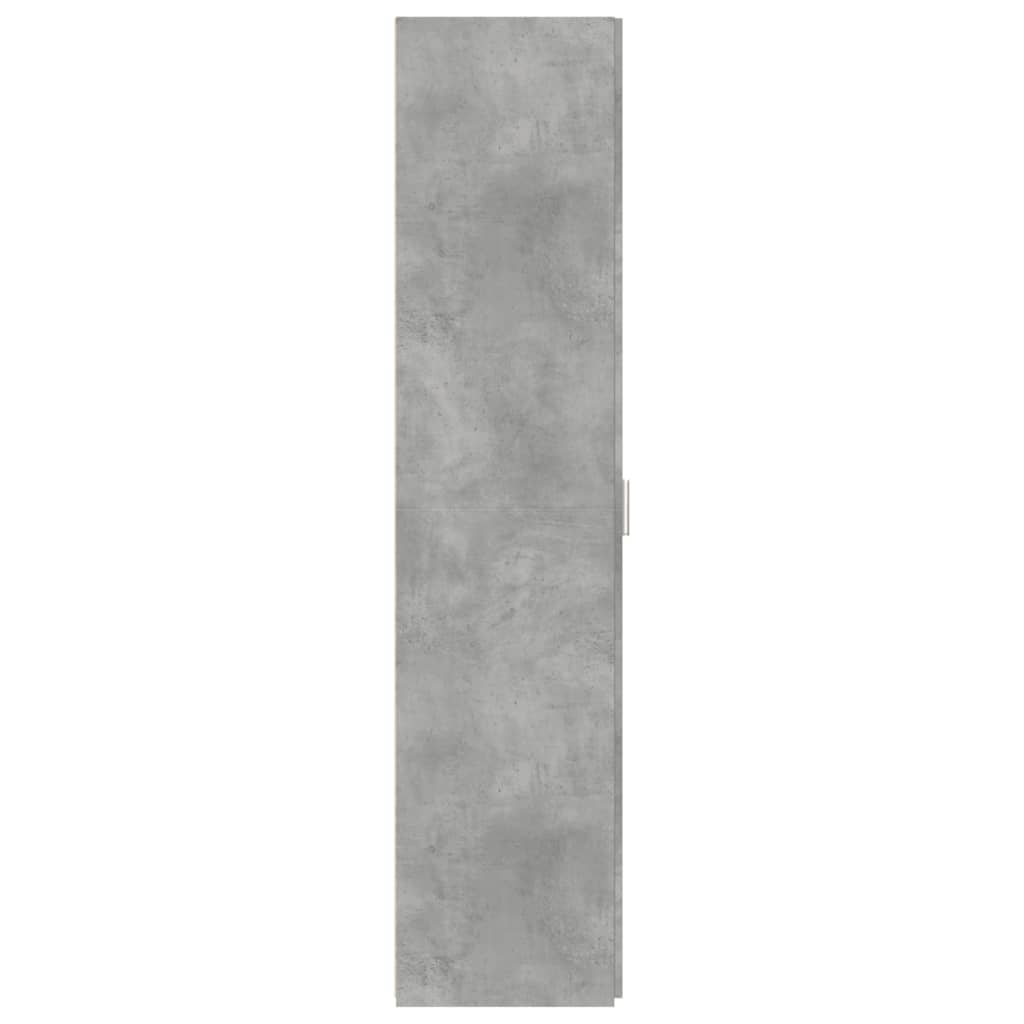reol 30x42,5x185 cm konstrueret træ betongrå