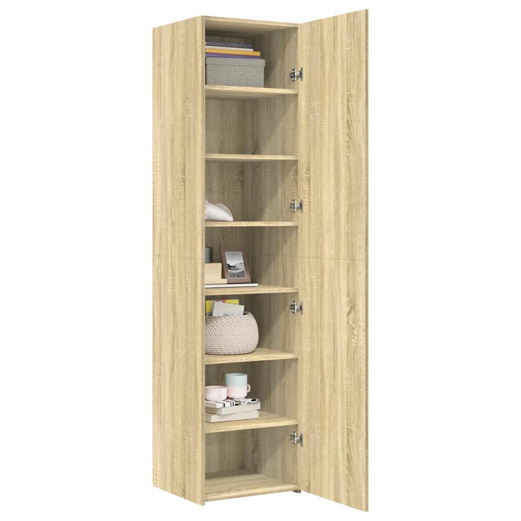 højskab 40x42,5x185 cm konstrueret træ sonoma-eg