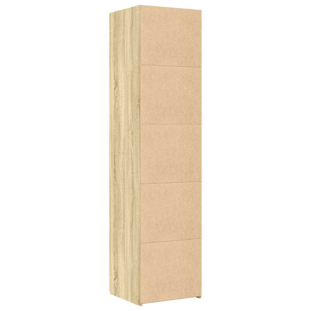 højskab 40x42,5x185 cm konstrueret træ sonoma-eg