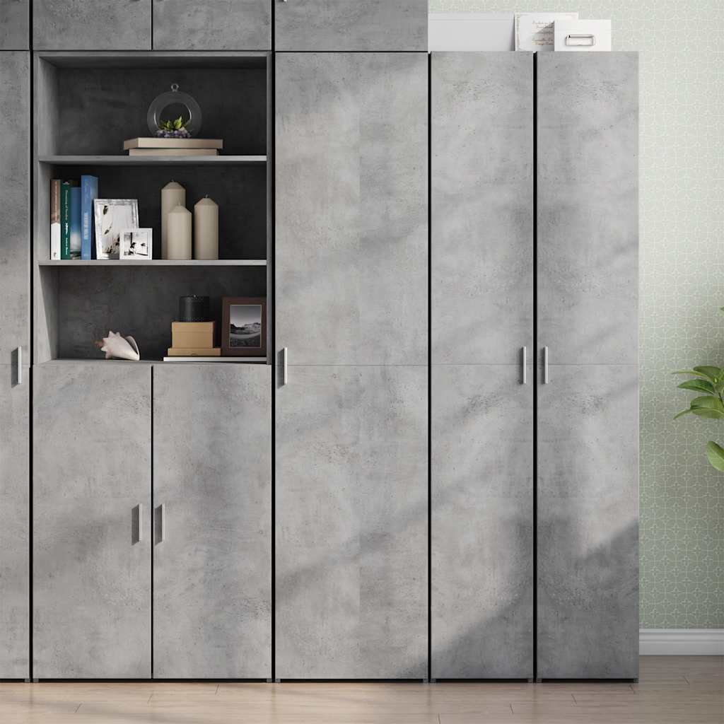 højskab 40x42,5x185 cm konstrueret træ betongrå