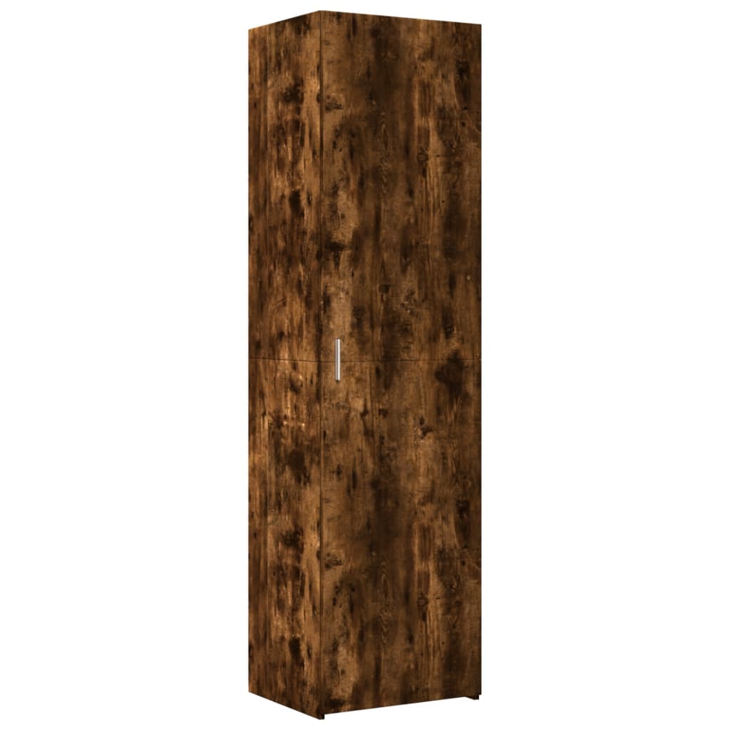højskab 40x42,5x185 cm konstrueret træ røget egetræsfarve