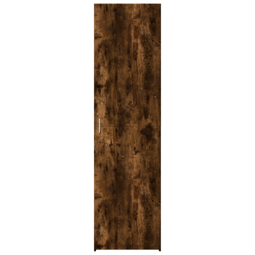 højskab 40x42,5x185 cm konstrueret træ røget egetræsfarve
