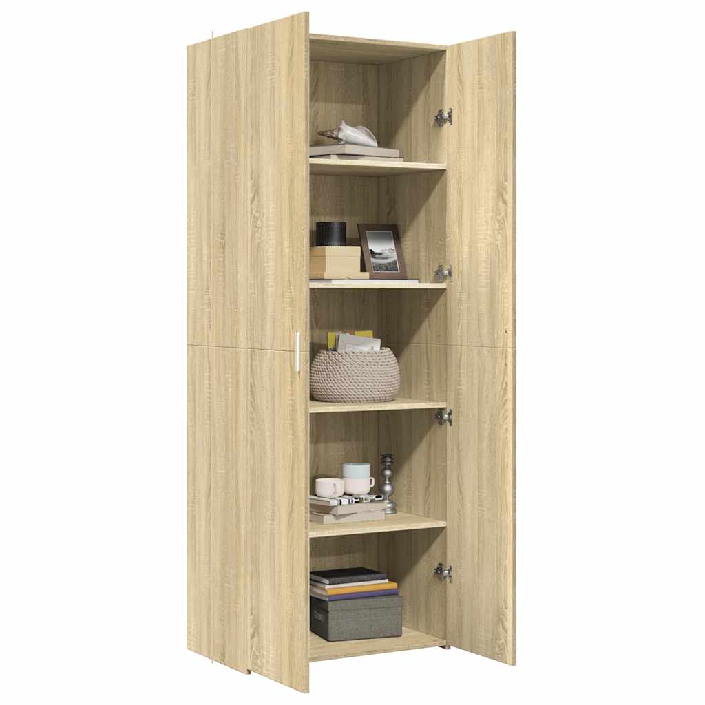 skab 70x42,5x185 cm konstrueret træ sonoma-eg