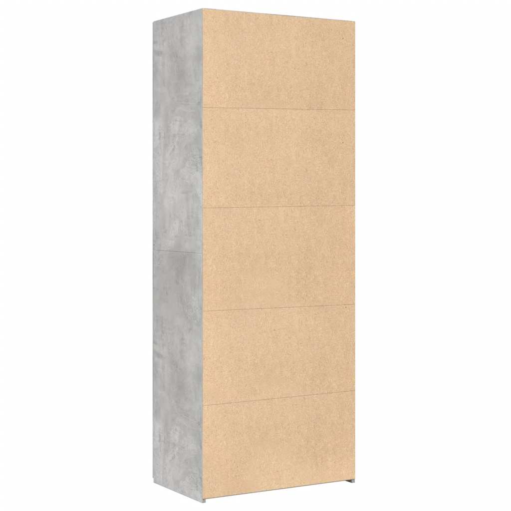 skab 70x42,5x185 cm konstrueret træ betongrå