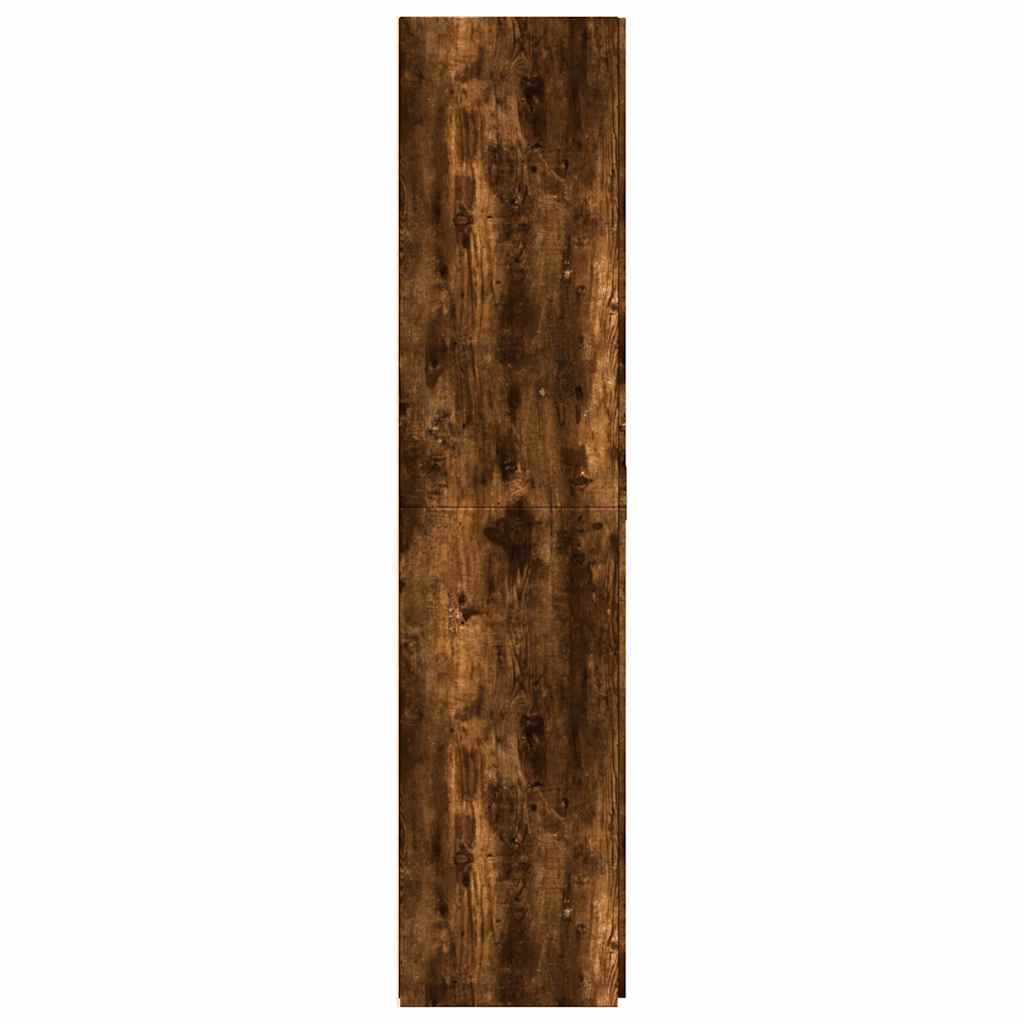 skab 70x42,5x185 cm konstrueret træ røget egetræsfarve