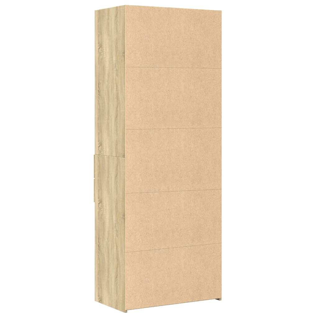 skab 70x42,5x185 cm konstrueret træ sonoma-eg