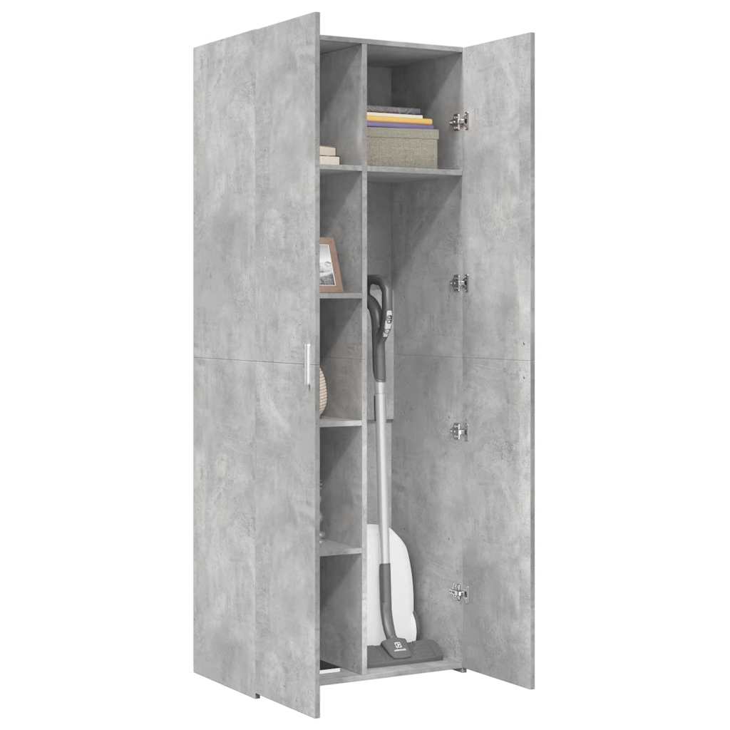 skab 70x42,5x185 cm konstrueret træ betongrå
